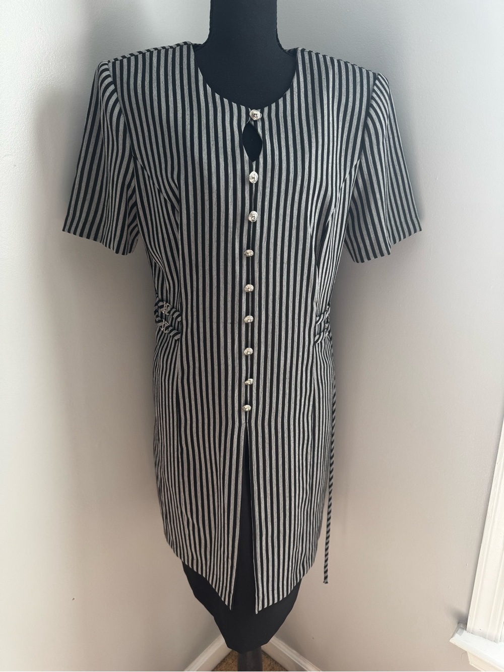 Vintage Miss Dorby Sheath Dress Pinstripe